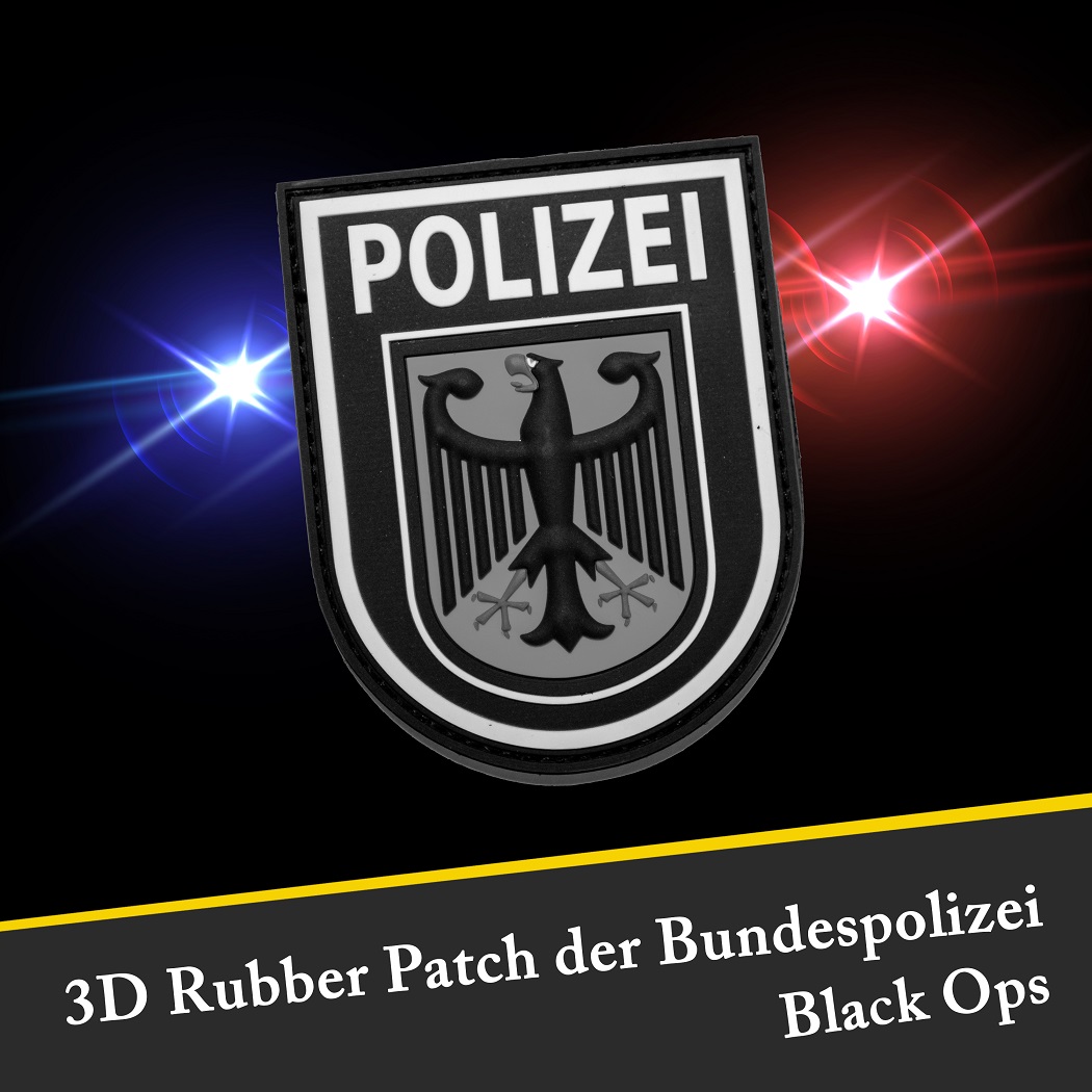 BlackOps ATG Ärmelabzeichen Polizei Hessen 3 D Rubber Patch 