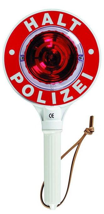 Polizei Kelle mit Licht Signalkelle Anhaltekelle Anhaltestab 42cm 